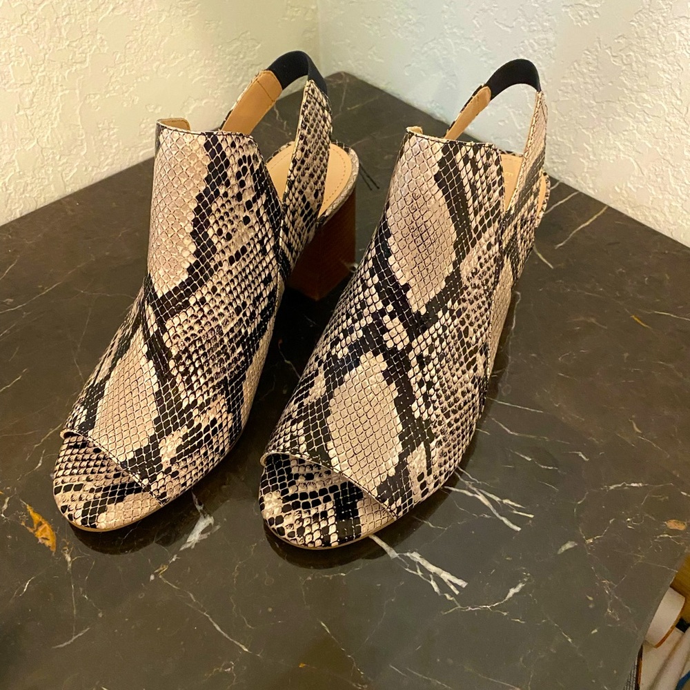 Easy Spirit Snake Print Slingback 10W